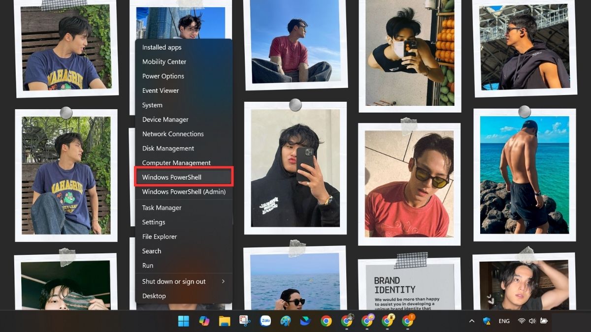 Kiểm tra pin laptop bằng PowerShell bước 1