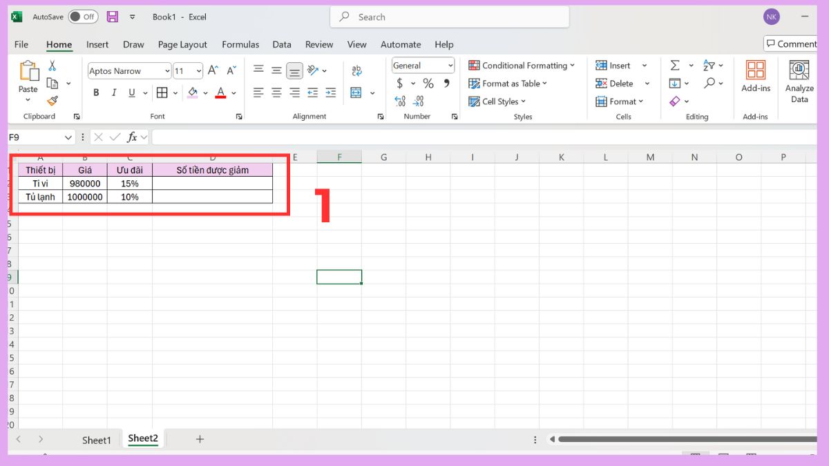 Cách tìm giá trị khi đã có tỉ lệ phần trăm bước 1