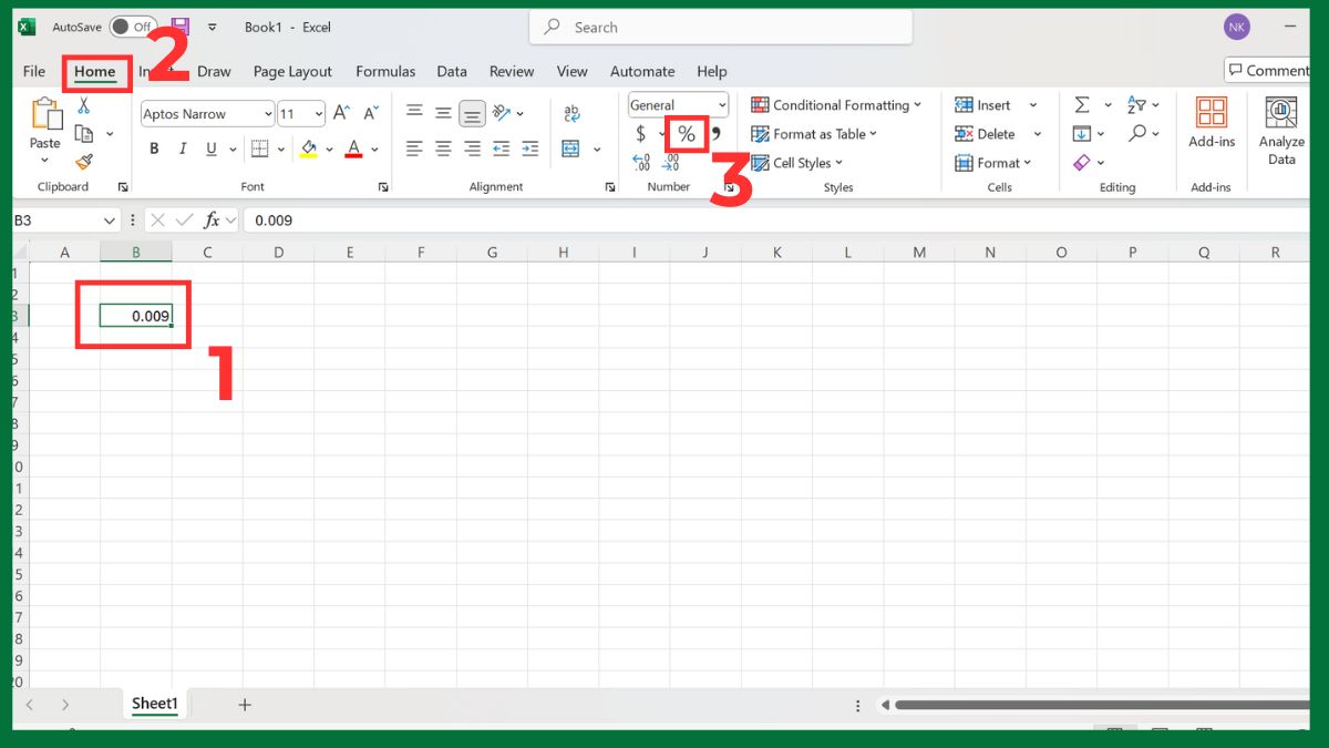 Hướng dẫn nhanh định dạng phần trăm trong Excel