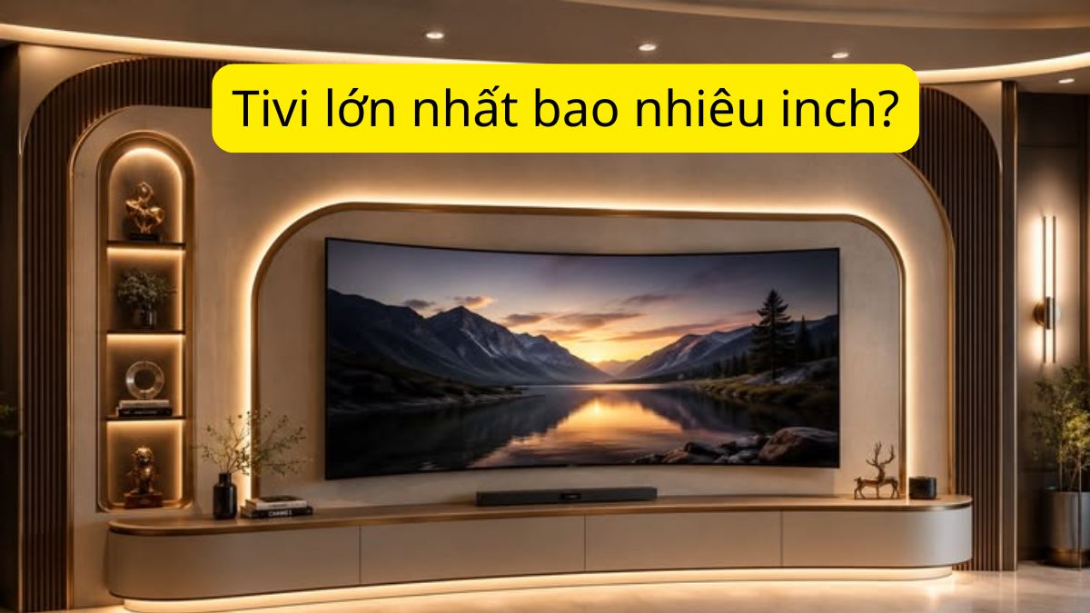 Tivi lớn nhất bao nhiêu inch? Kích thước được ưa chuộng hiện nay