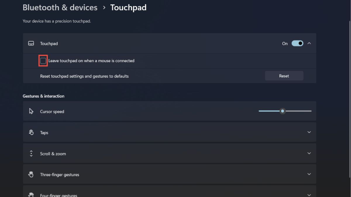 Tự động tắt Touchpad khi kết nối chuột ngoài