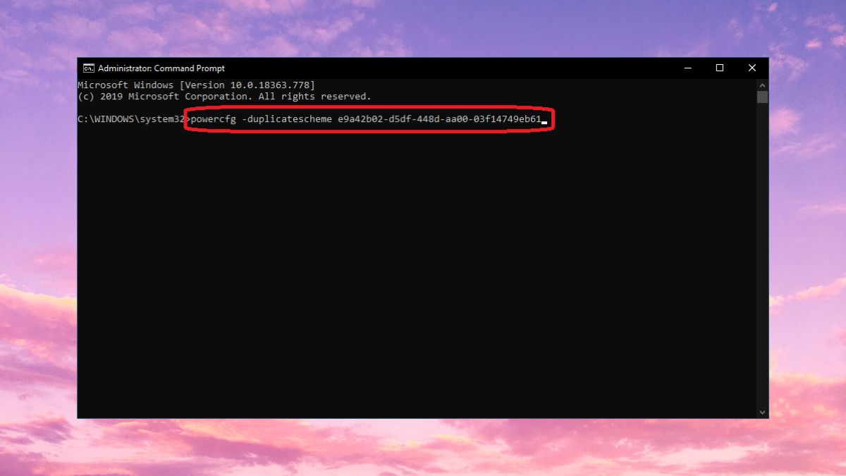 Cách bật Ultimate Performance trên Windows 10 bước 3
