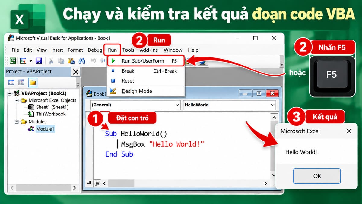 Cách chạy và kiểm tra kết quả của đoạn code