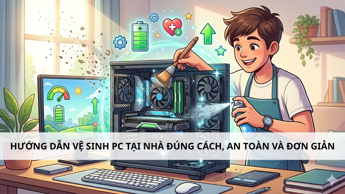 Hướng dẫn vệ sinh PC tại nhà đúng cáchan toàn và đơn giản
