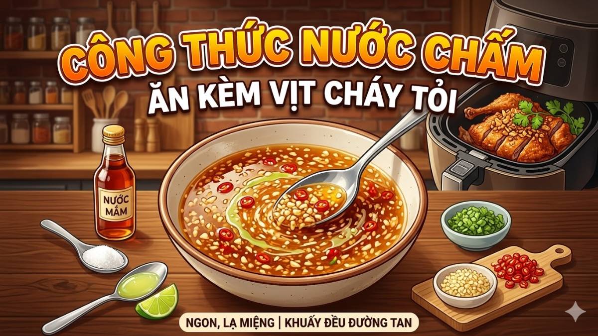 Công thức nước chấm ăn kèm vịt cháy tỏi ngon, lạ miệng