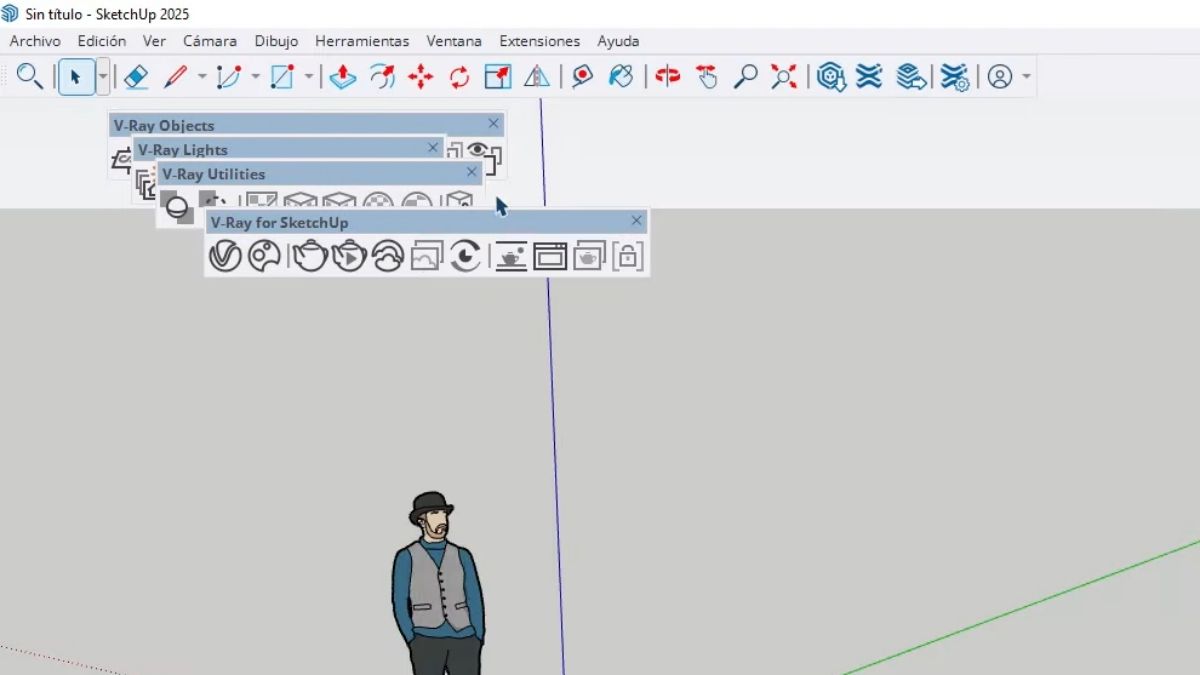Hướng dẫn mở Vray trong SketchUp bước 4 (Hình minh họa)