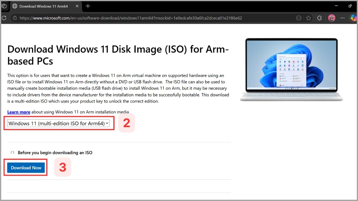 Hướng dẫn tải và cài đặt Windows 11 ARM chính thức bước 2