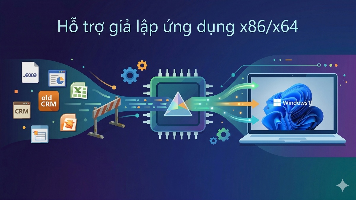 Windows 11 ARM hỗ trợ giả lập ứng dụng 