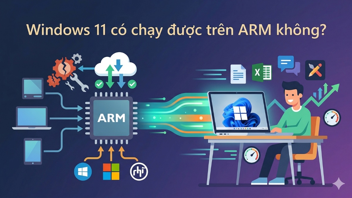 Hiện nay Windows 11 đã được cải tiến tương thích để có thể chạy trên ARM