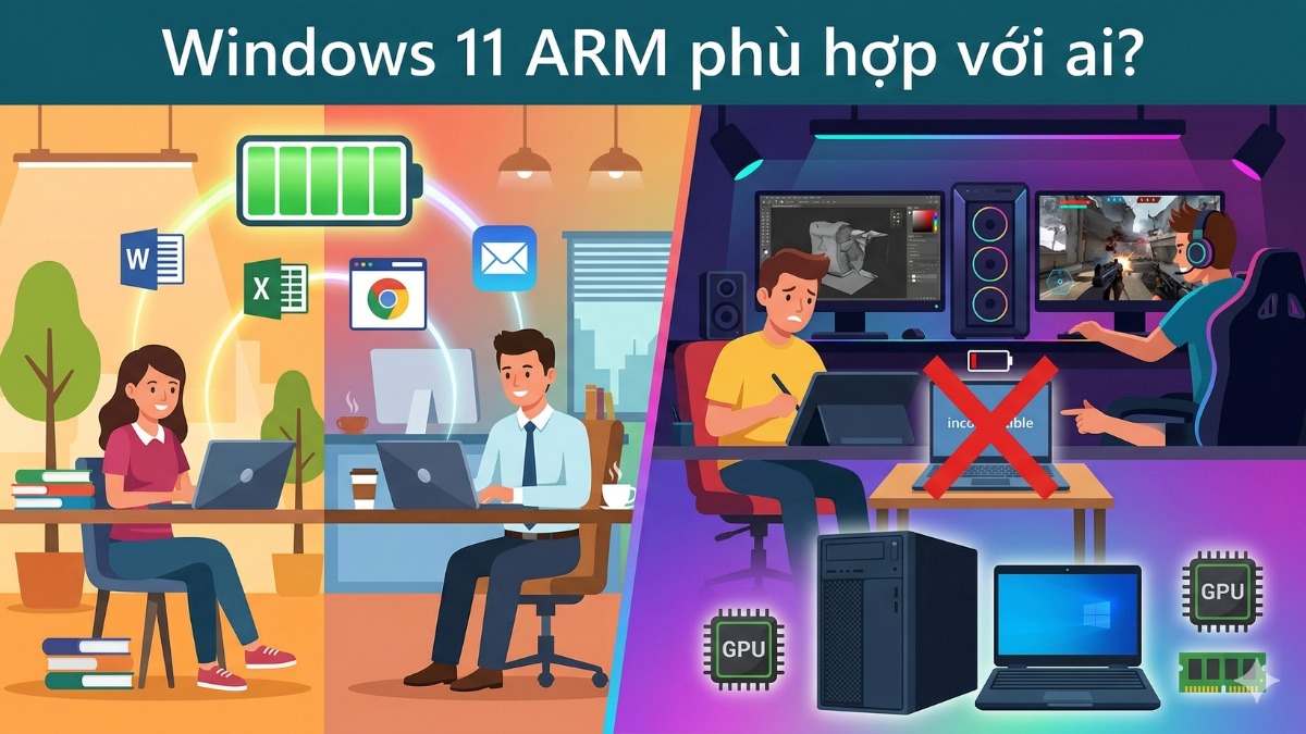 Những đối tượng phù hợp với Windows 11 ARM