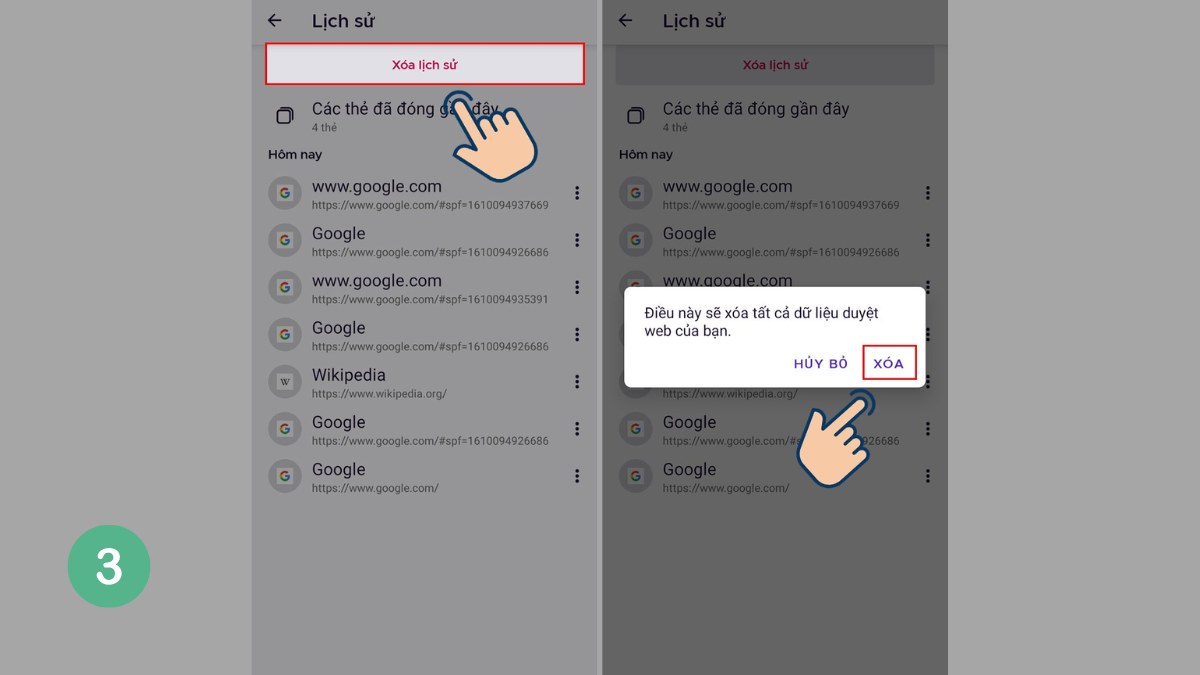 Xóa Cache Mozilla FireFox trên Android và iOS bước 3 (Hình minh họa)