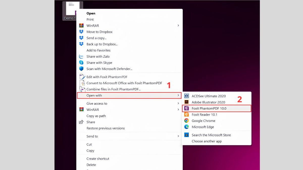 Xóa chữ trong PDF bằng Foxit Phantom PDF bước 1