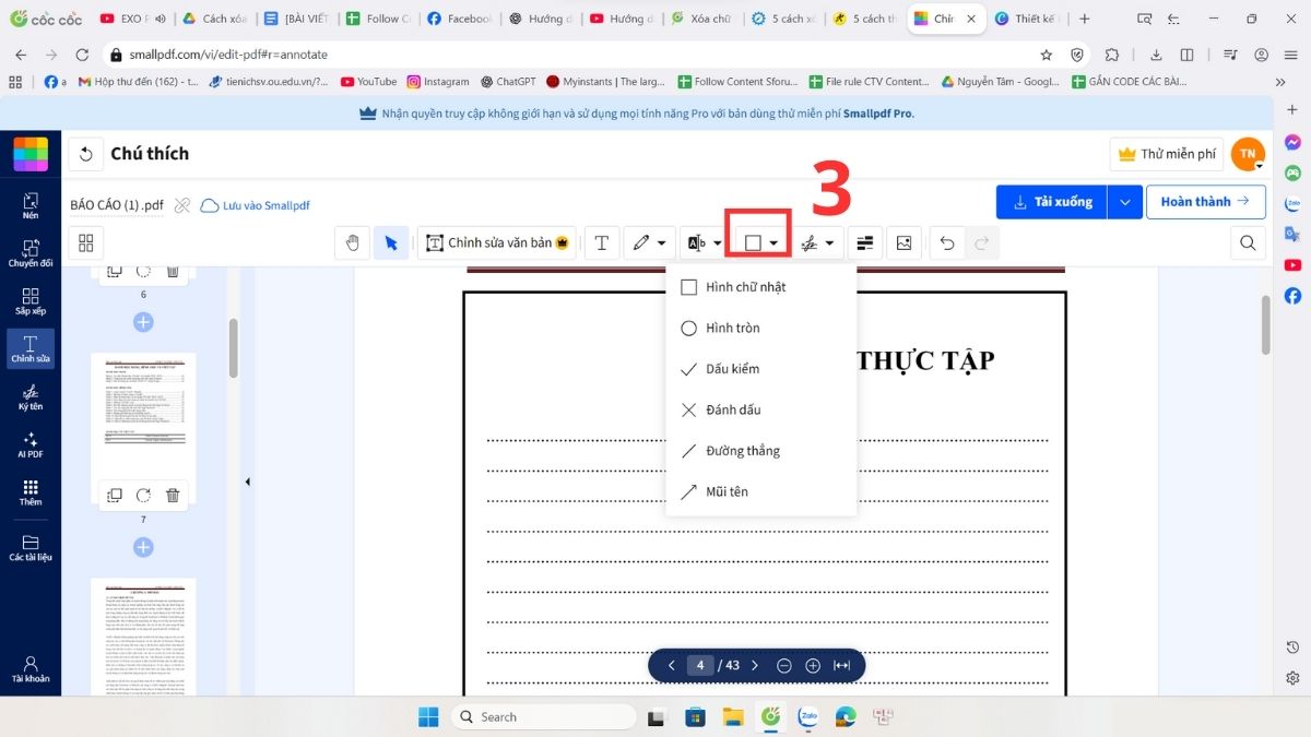 Xóa chữ trong PDF bằng SmallPDF bước 3