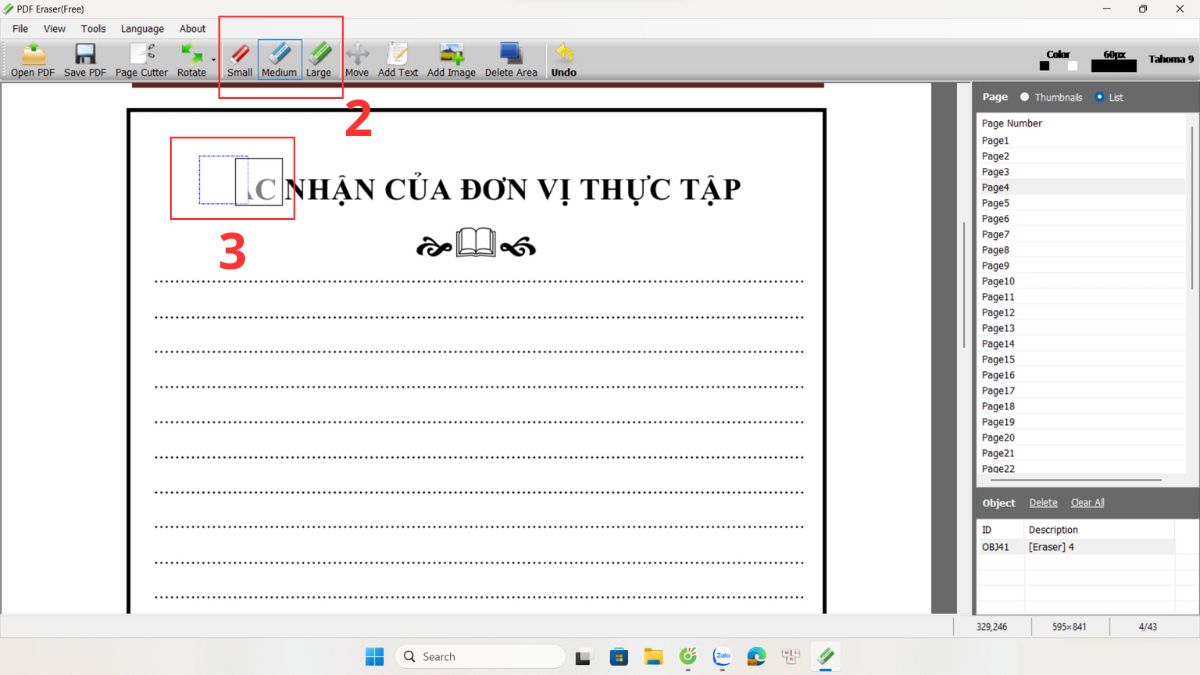 Xóa chữ trong PDF bằng PDF Eraser bước 2