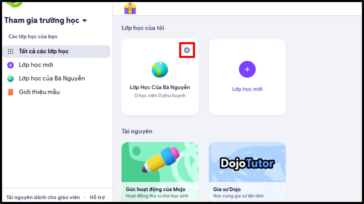 Cách lưu trữ lớp học trên phiên bản Web bước 2 (Hình minh họa)