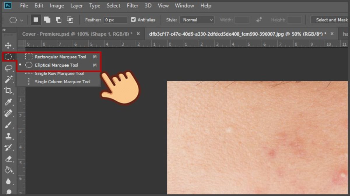 Cách xóa mụn trong Photoshop bằng lệnh Fill bước 1 (Hình minh họa)