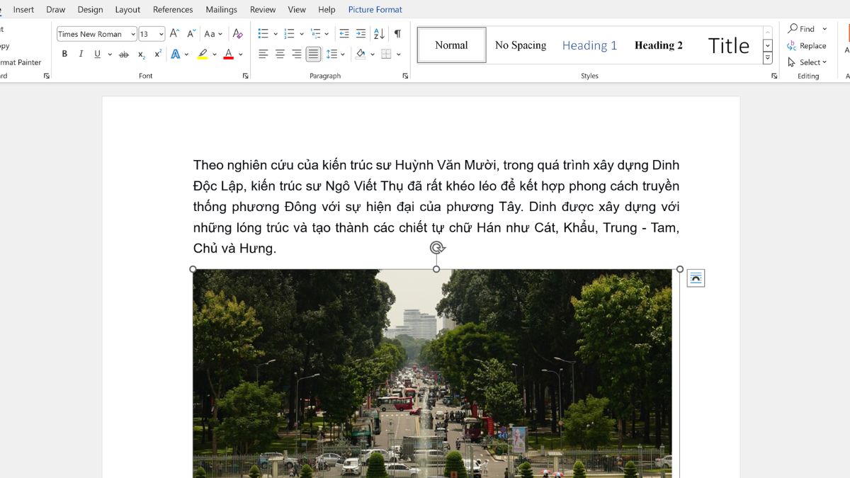 Xoay ảnh trực tiếp trong Word bằng chuột bước 3