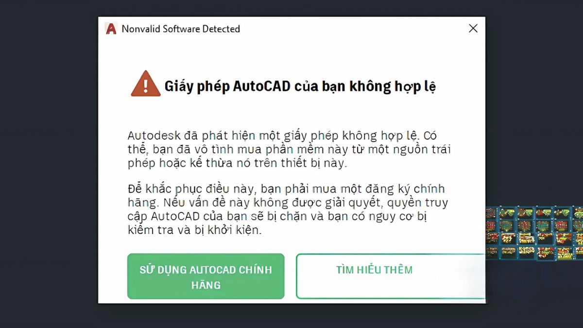 Kiểm tra trạng thái gói thuê bao AutoCAD khi gặp lỗi