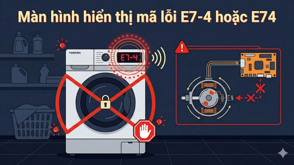 Dấu hiệu nhận biết máy giặt Toshiba bị lỗi đếm từ