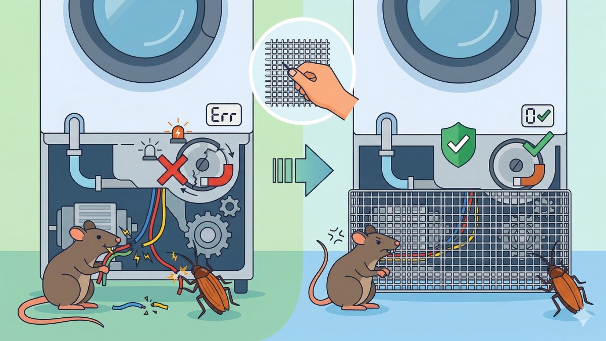 Lắp lưới chống chuột, côn trùng