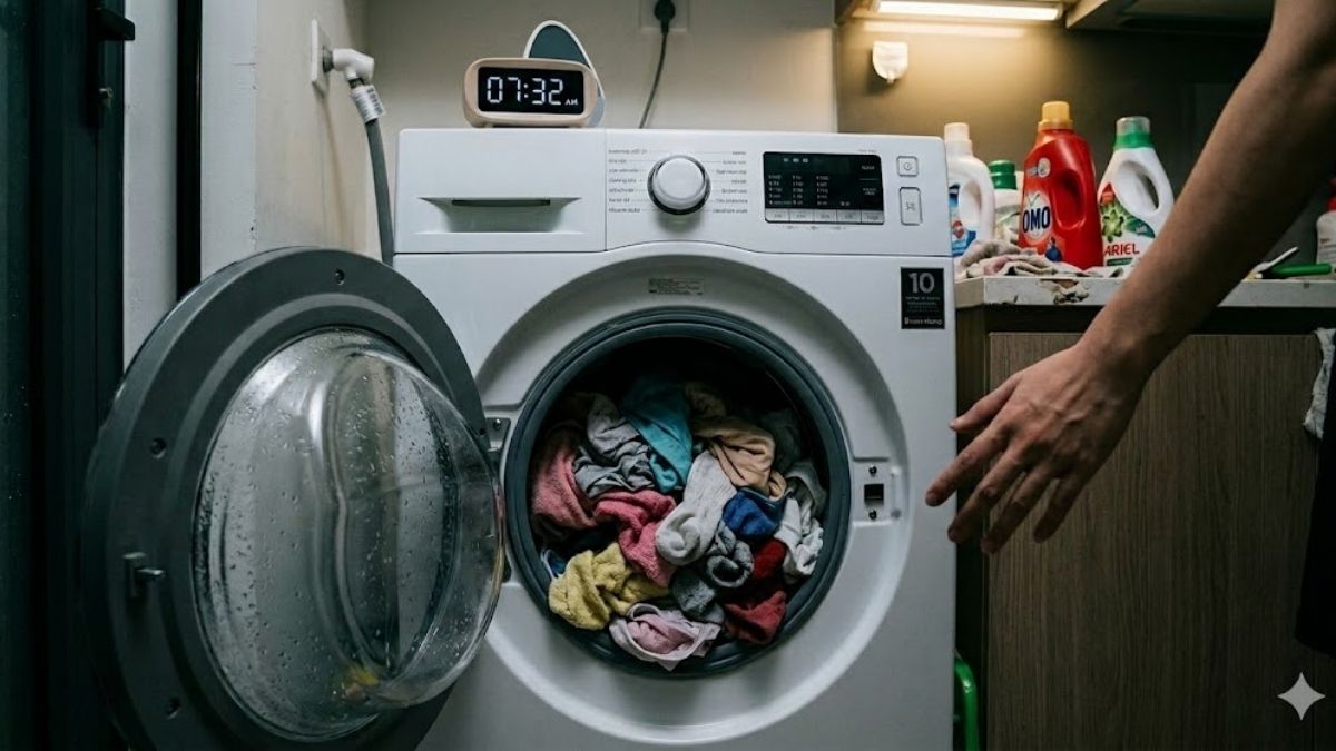 Có thể để quần áo đã giặt qua đêm trong máy không?