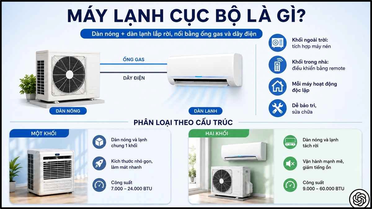 Máy lạnh cục bộ là gì?