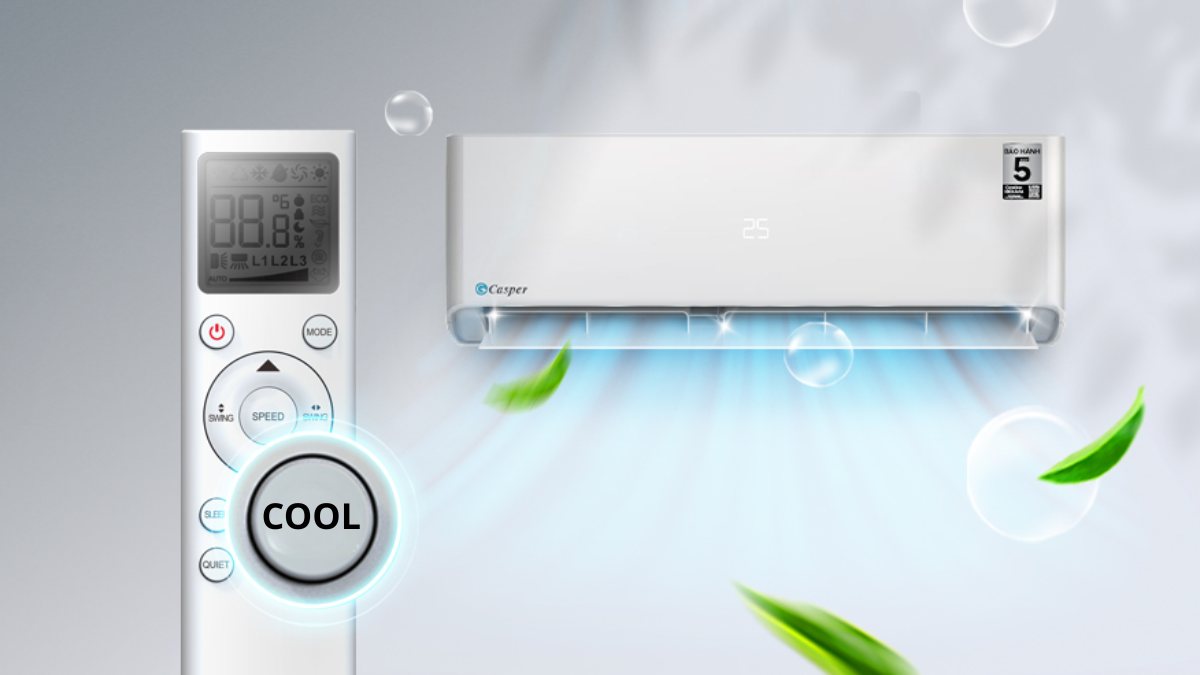 Điều hòa Casper Inverter để chế độ nào mát nhất?