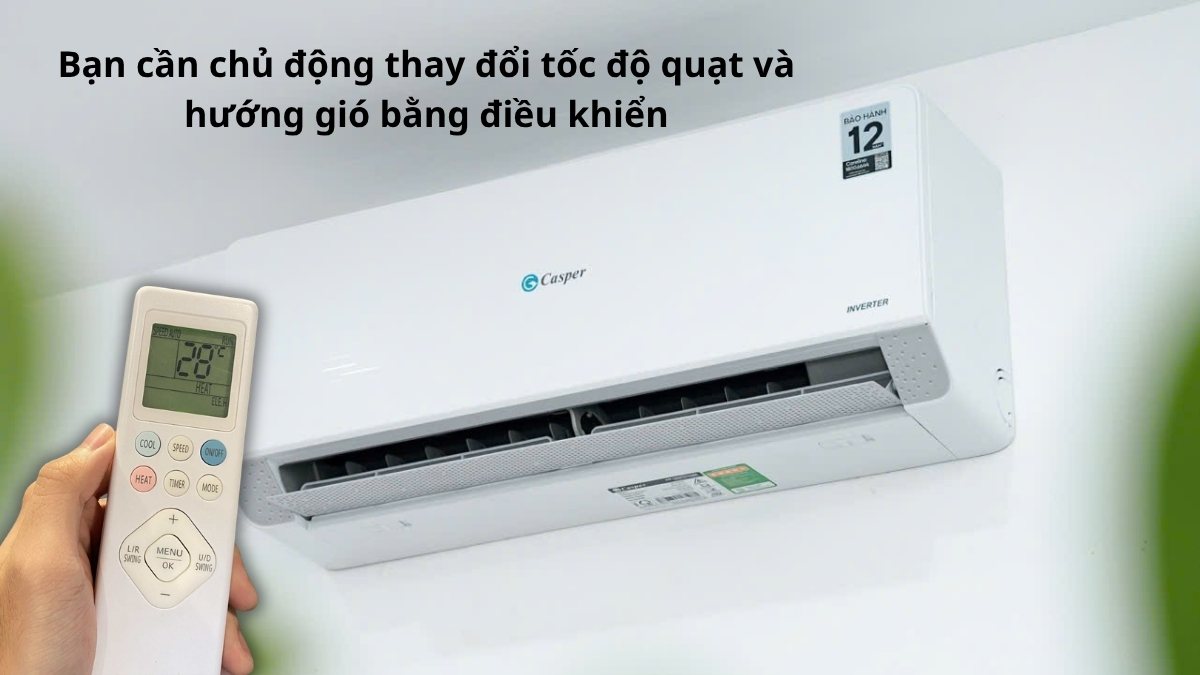 Cách chỉnh điều hòa Casper 1 chiều 