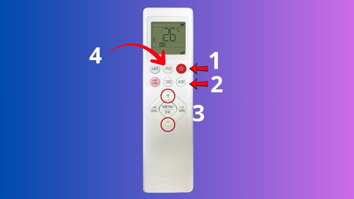 Các bước chỉnh remote điều hòa Casper để đạt độ lạnh tối đa