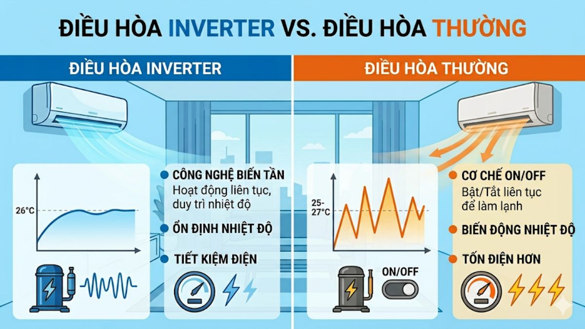 Ưu và nhược điểm của từng loại điều hòa