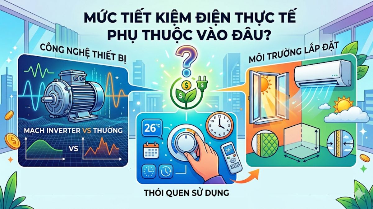 Điều hòa Inverter có thực sự tiết kiệm điện?