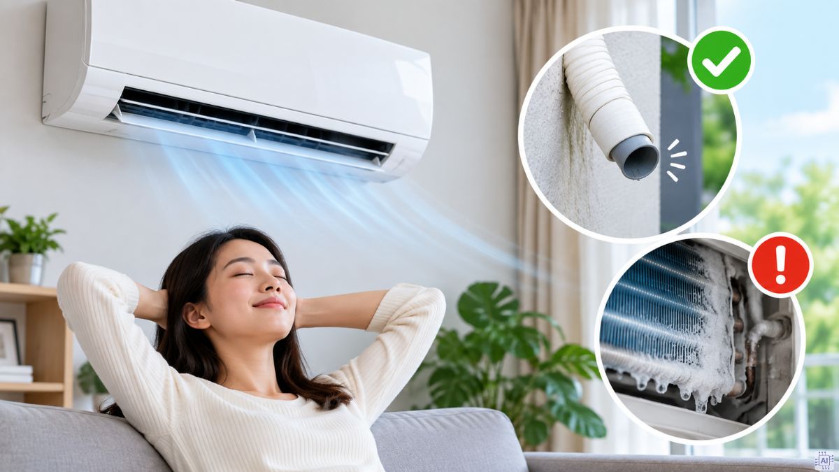 Máy lạnh không chảy nước nhưng vẫn lạnh