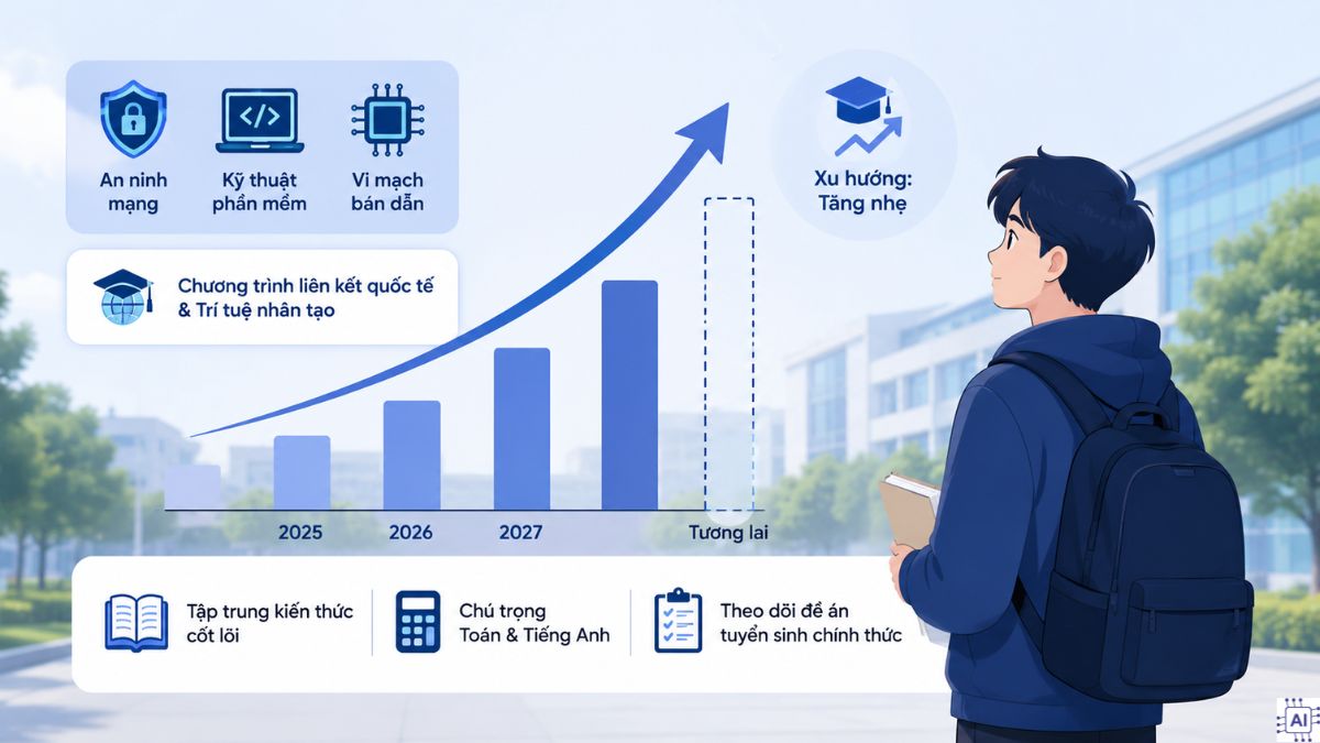 Dự báo xu hướng điểm chuẩn ICTU những năm tiếp theo
