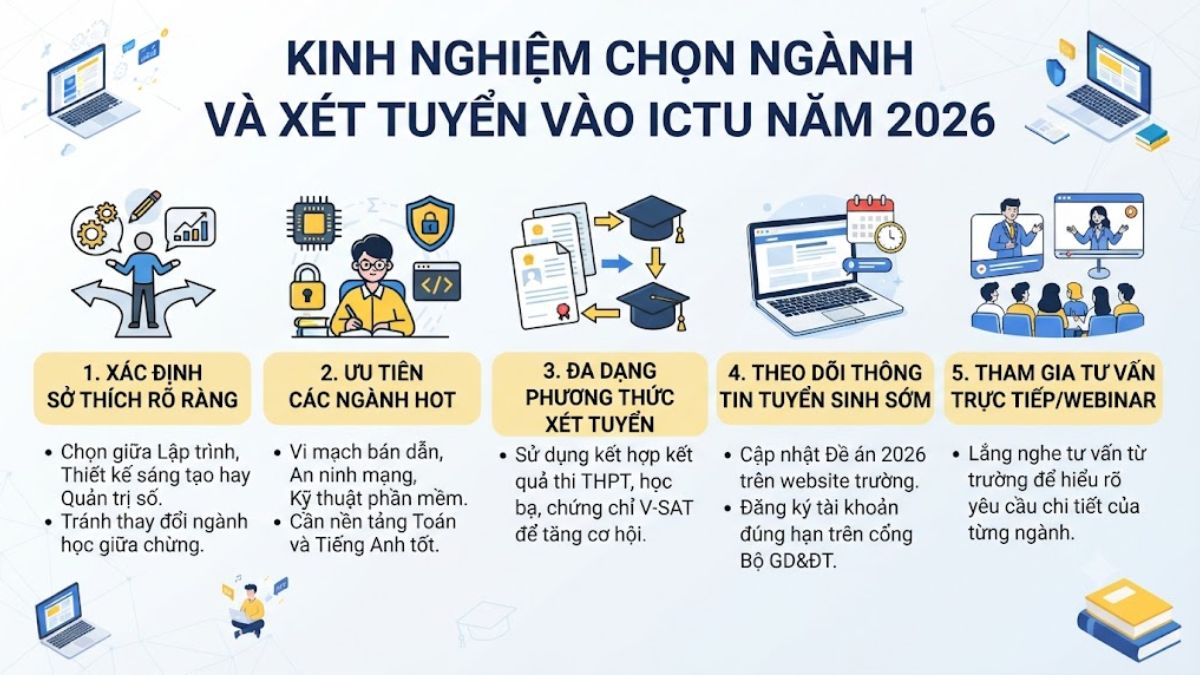Kinh nghiệm chọn ngành và xét tuyển vào ICTU