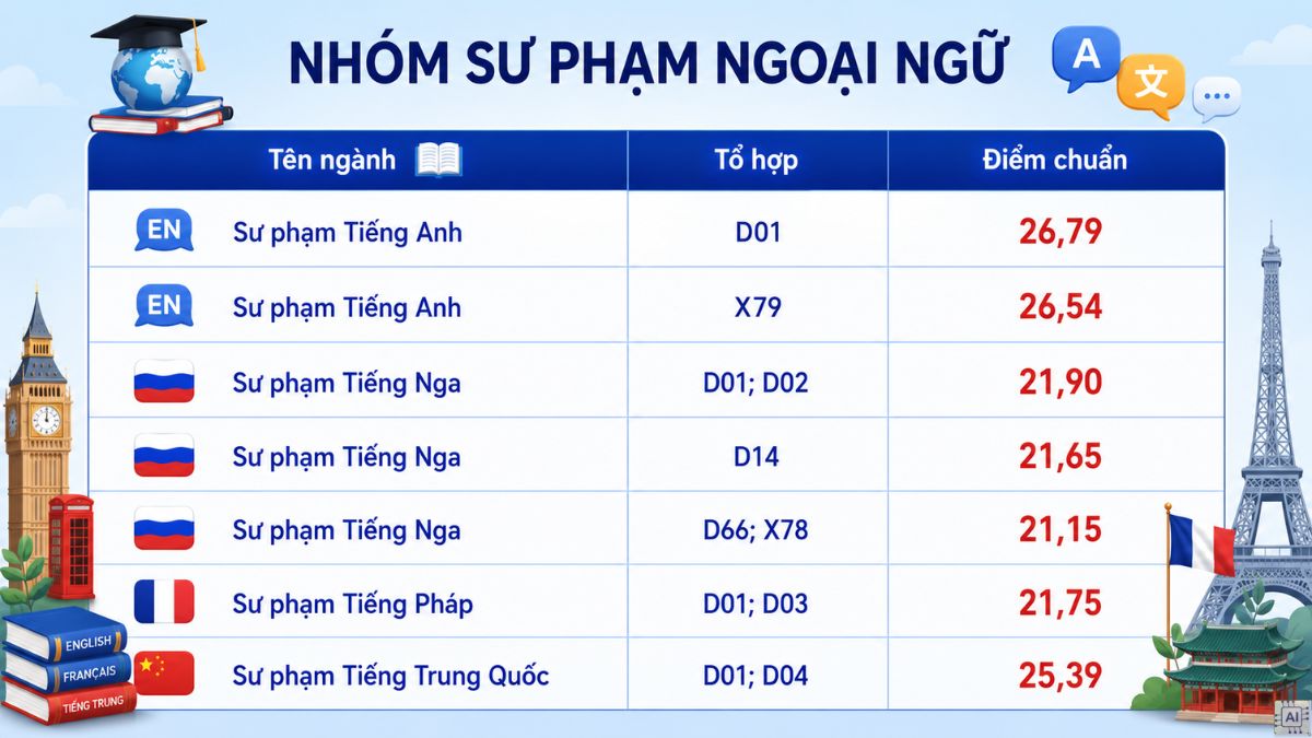 Nhóm ngành sư phạm Ngoại Ngữ