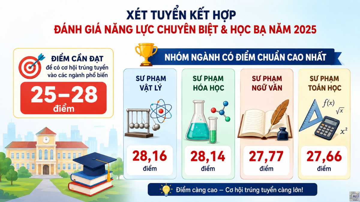 Điểm chuẩn Trường Đại học Sư phạm TPHCM 2025 theo đánh giá năng lực