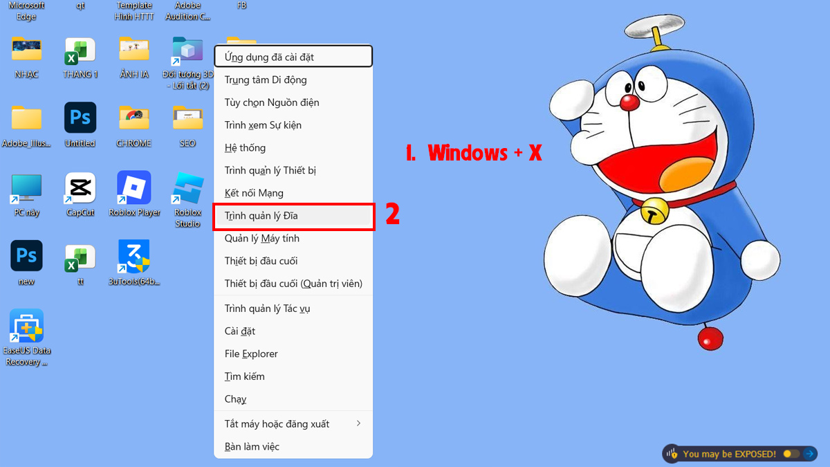 Khôi phục ổ đĩa D, E bị mất bằng Disk Management