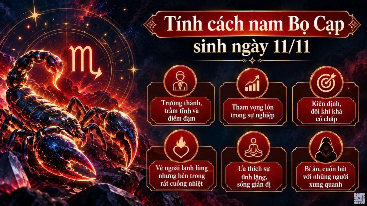 Tính cách nam Bọ Cạp sinh ngày 11/11