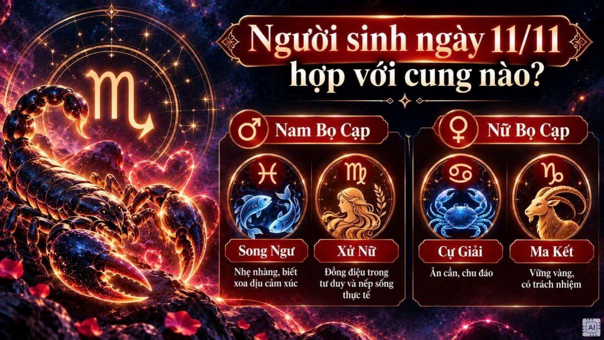 Người sinh ngày 11/11 hợp với cung nào?