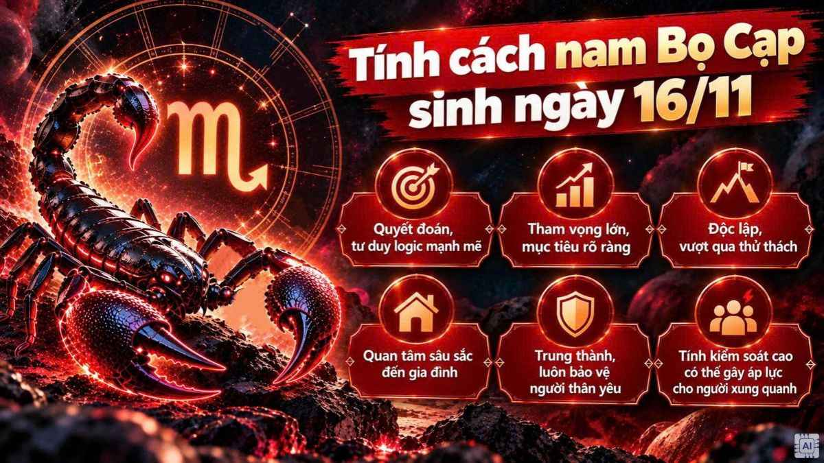 Tính cách nam Bọ Cạp sinh ngày 16/11