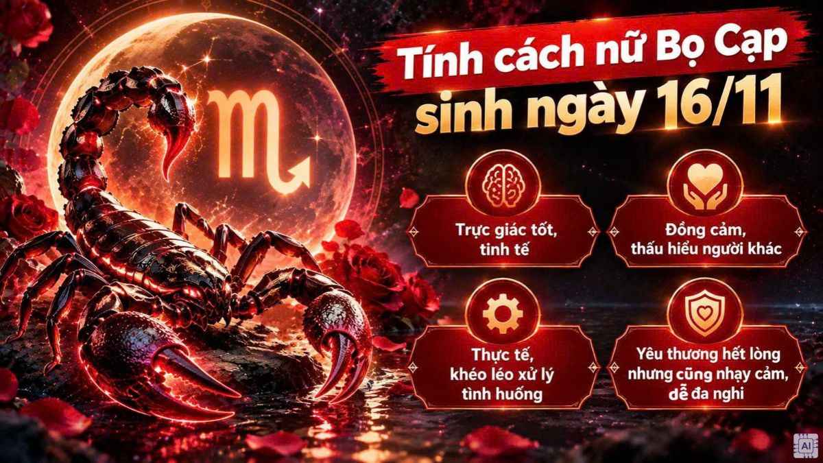 Tính cách nữ Bọ Cạp sinh ngày 16/11