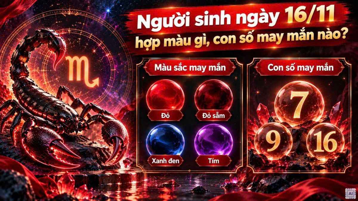Người sinh ngày 16/11 hợp màu gì, con số may mắn nào?