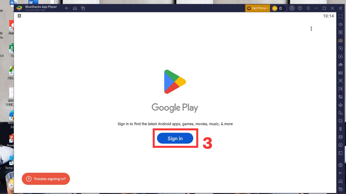 nhấn SIGN IN/Đăng nhập và nhập tài khoản Gmail