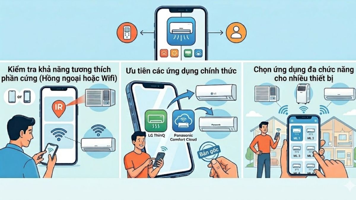 Cách chọn app remote máy lạnh phù hợp