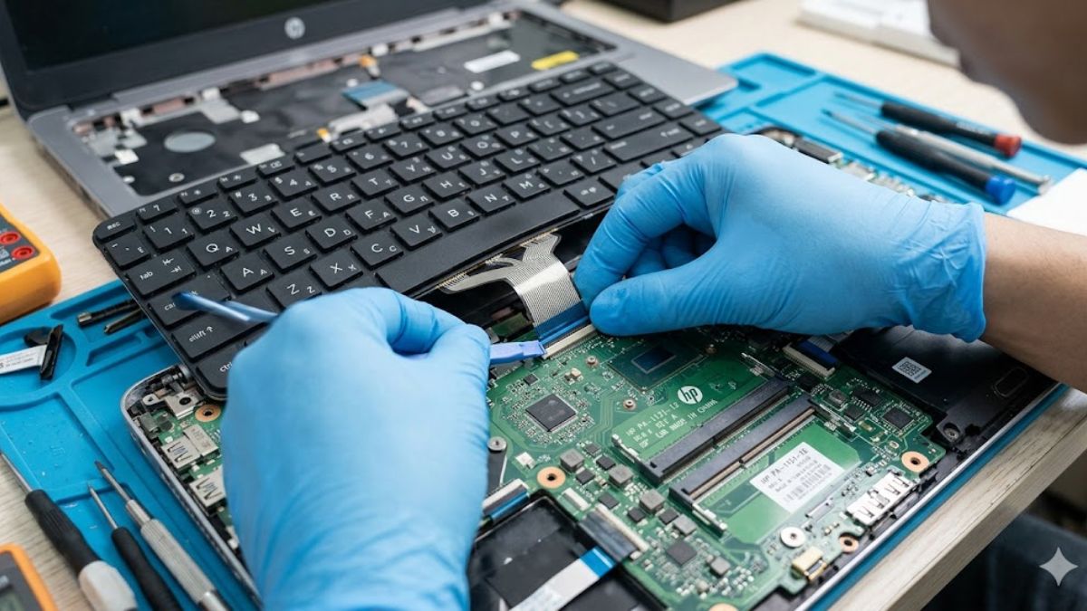 Kết nối lại cáp bàn phím hoặc thay bo mạch bàn phím