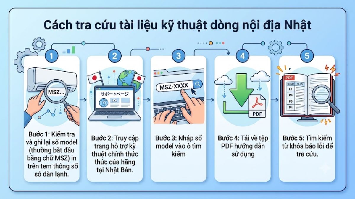 Mã lỗi máy lạnh Mitsubishi nội địa Nhật