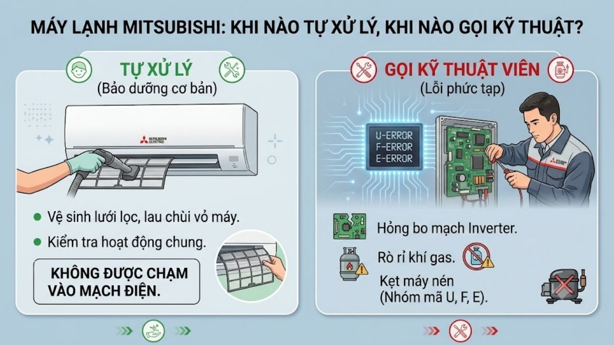 Khi nào nên tự xử lý, khi nào cần gọi kỹ thuật viên?