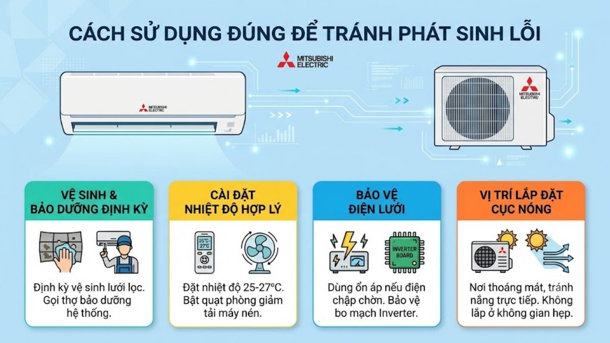 Cách sử dụng đúng để tránh phát sinh lỗi
