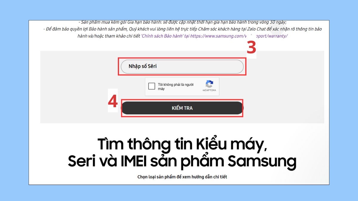 Nhập số Serial