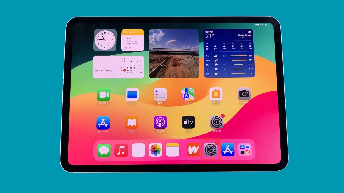 Các bước mở định vị trên iPad qua Settings